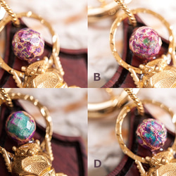 【スカラベと宝石】バッグチャーム・キーアクセサリー／琥珀×槐 6枚目の画像
