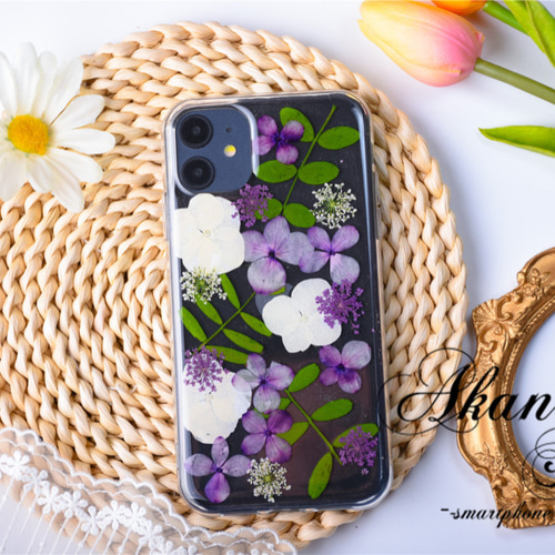 花物語 / 押し花ケース / スマホケース iPhone ケース/ 全機種対応 