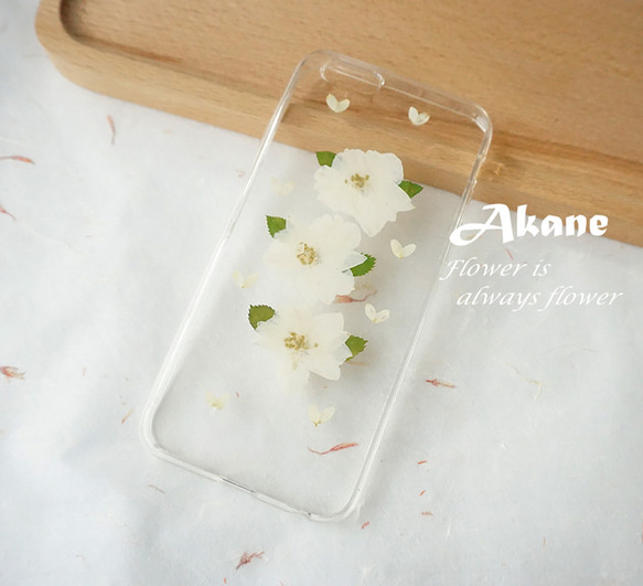 花物語「花絵」/Flower Case/押し花ケース/【iphone&Xperia対応】 2枚目の画像
