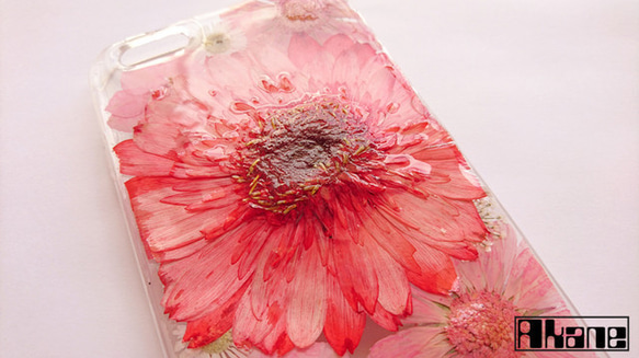 花物語「赤花」/Flower Case/押し花ケース/【iphone&xperia対応】 3枚目の画像