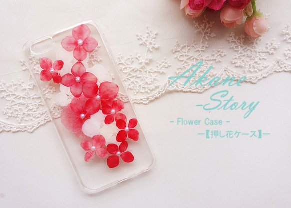 花物語/Flower Case/押し花ケース/永遠に花咲くように…　【iphone&xperia対応】 2枚目の画像