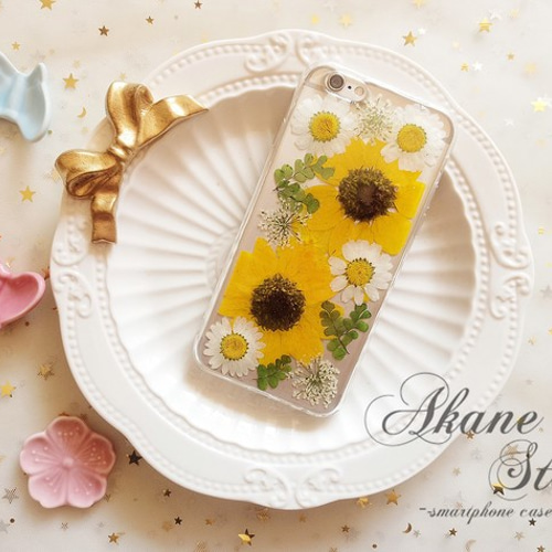 ひまわり 私はあなただけを見つめる 押し花スマホケース 全機種 ひまわり 私はあなただけを見つめる 押し花スマホケース 全機種