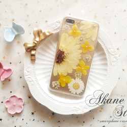 花物語「翠夏」/Flower Case/押し花ケース/【iphone&xperia対応】 3枚目の画像