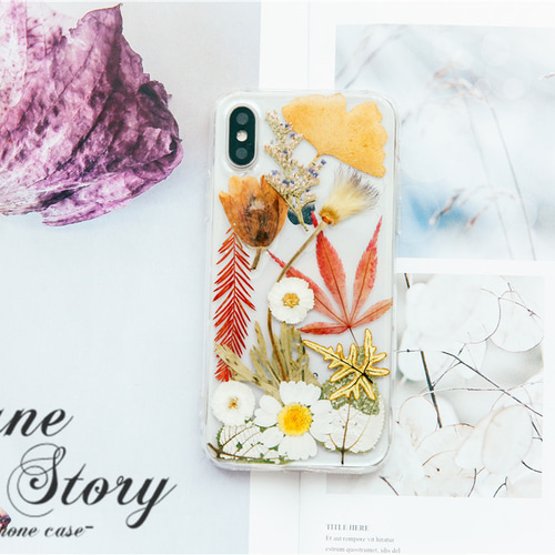 展示 ハンドメイド 押し花 iphoneカバー/iphoneケース