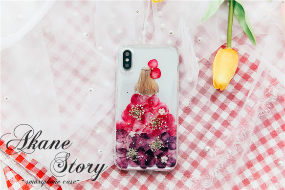 花物語/　Flower Case　/　押し花ケース　/ スマホケース iPhone ケース　/ 全機種対応 1枚目の画像