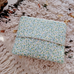 綿小花柄のファスナー&ポケットティッシュケース 5枚目の画像