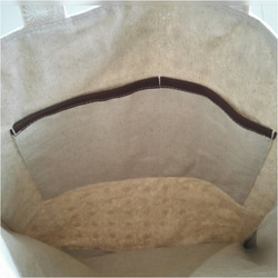 綿麻サークルレース刺繍トートバッグ 5枚目の画像
