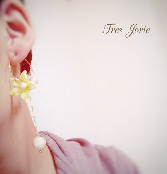 flower hoop pierce 〜yellow〜 第2張的照片