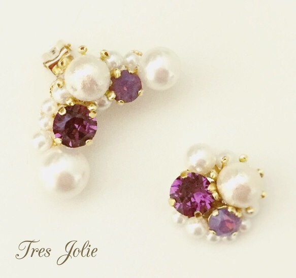 珠寶Iyakafu和紫色的耳環 第1張的照片