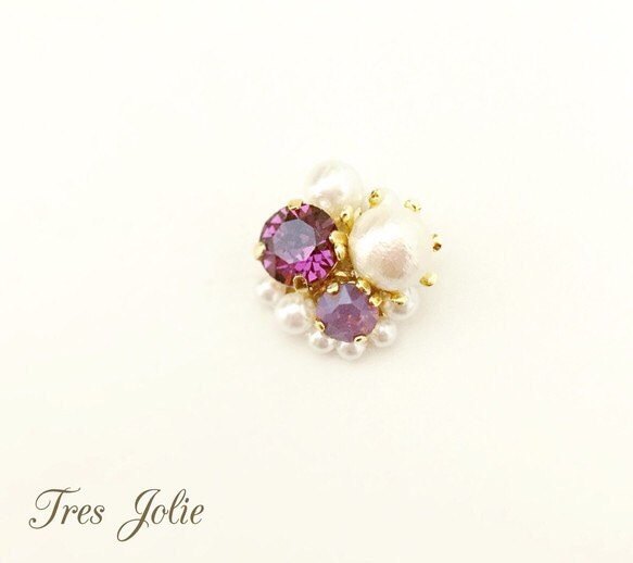 珠寶Iyakafu和紫色的耳環 第3張的照片