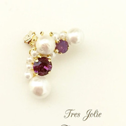 Bijou耳環和紫色耳環 第2張的照片