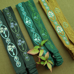 魔法の森部門の手刺繍素材パッケージ。森の手刺繍の古典的なヘアバンドの夏の夢 2枚目の画像