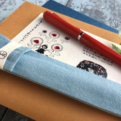 濁河携帯用ペンケース  ブルーシリーズ   portable pen case Blue Series 4枚目の画像