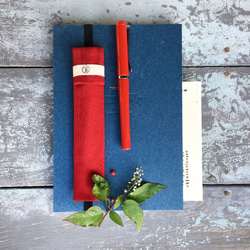 濁河携帯用ペンケース  レッドシリーズ   portable pen case Red Series 1枚目の画像