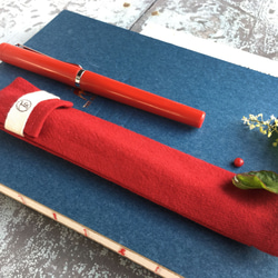 濁河携帯用ペンケース  レッドシリーズ   portable pen case Red Series 2枚目の画像