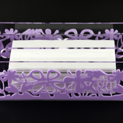 VaMarssa 剪裁花園 下降式 紫透明面紙盒 第3張的照片