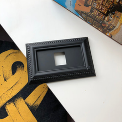 新古典插座面板 (黑) 1插 第1張的照片
