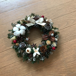 《冬支度ハンドメイド 2022》X'mas 北欧の森の可愛いリース （再販ｘ7＊受注制作） 3枚目の画像