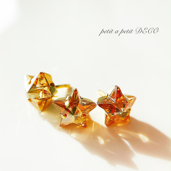 Creema限定 国内送料無料　スワロフスキー® ブローチ Étoile リース型&ピンブローチセット ギフトボックス付 6枚目の画像