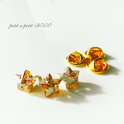 Creema限定 国内送料無料　スワロフスキー® ブローチ Étoile リース型&ピンブローチセット ギフトボックス付 10枚目の画像