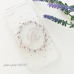 非常感謝 ♡ ** iPhone mini SE 第 3 代 ~ 5 ** Swarovski®︎ 大寫字母智能手機保護套 第8張的照片