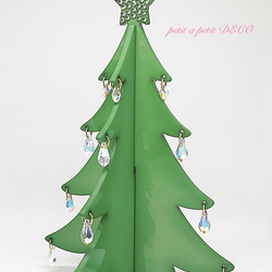 スワロフスキービジューの揺れる卓上クリスマスツリー 4枚目の画像