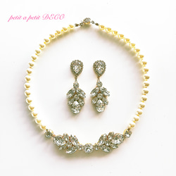 [國內免運費] Total Swarovski® Pearl and Bijou Glittering 婚禮耳環 / 耳環和項鍊 第8張的照片