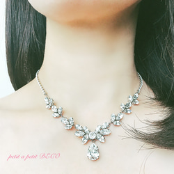 【國內包郵】Total Swarovski® Botanical Necklace &amp; Lumièr 耳環/耳環 第2張的照片