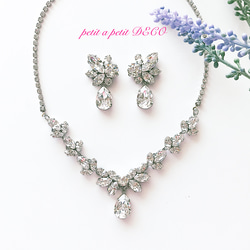 【國內包郵】Total Swarovski® Botanical Necklace &amp; Lumièr 耳環/耳環 第8張的照片