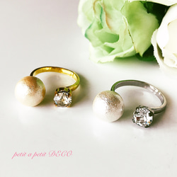 謝謝大量的再次上架♡棉珍珠和Swaroviege Bijou戒指 第1張的照片