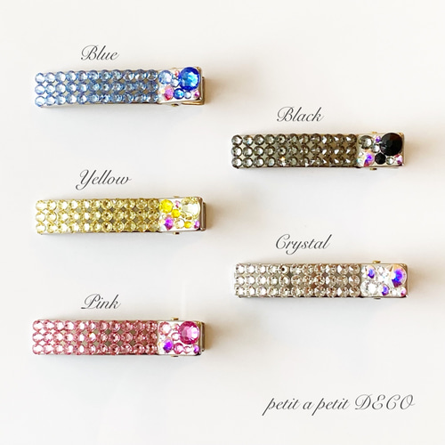 Maiさま❣️スワロフスキー　ヘアクリップ SWAROVSKI ヘアクリップ 80×22mm CA ミックスカラー