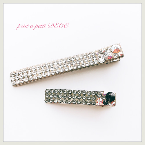 Maiさま❣️スワロフスキー　ヘアクリップ SWAROVSKI ヘアクリップ 80×22mm CA ミックスカラー