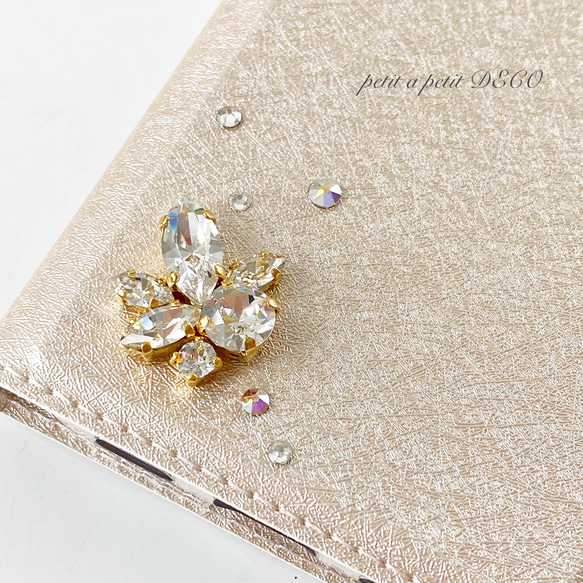 感謝您的多次再次上架♡兼容主要型號Swarovski®︎ Bijou筆記本智慧型手機保護殼“Fleurette” 第2張的照片
