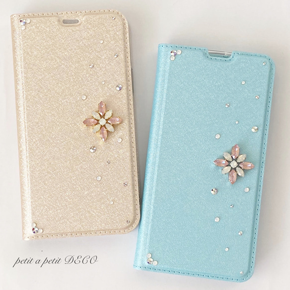 感謝您的多次再次上架♡兼容主要型號Swarovski®︎ Bijou筆記本智慧型手機保護殼“Fleurette” 第7張的照片