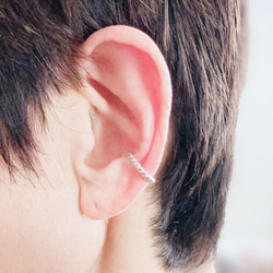 ◇ twist ◇ シルバーのイヤーカフ　silver ear cuff 3枚目の画像