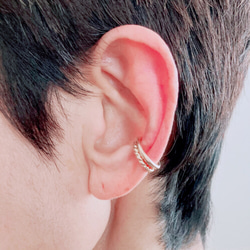 ◇ twist ◇ 金色のイヤーカフ　14kgf ear cuff 5枚目の画像