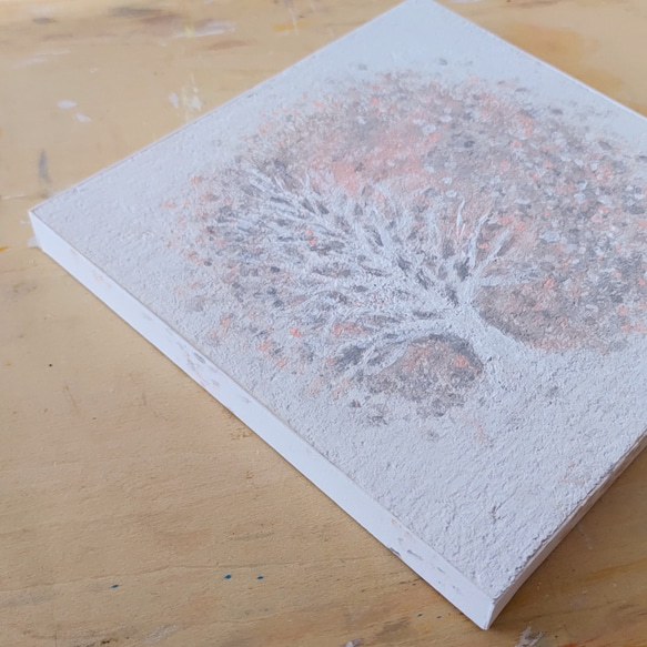 「樹氷＊やさしい冬の陽」コルクボードの原画＊アートパネル 2枚目の画像
