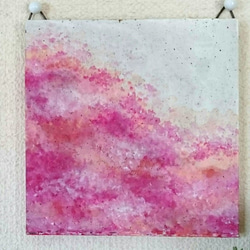「桜色の風景」コルクボード＊原画＊インテリア(壁飾り) 2枚目の画像
