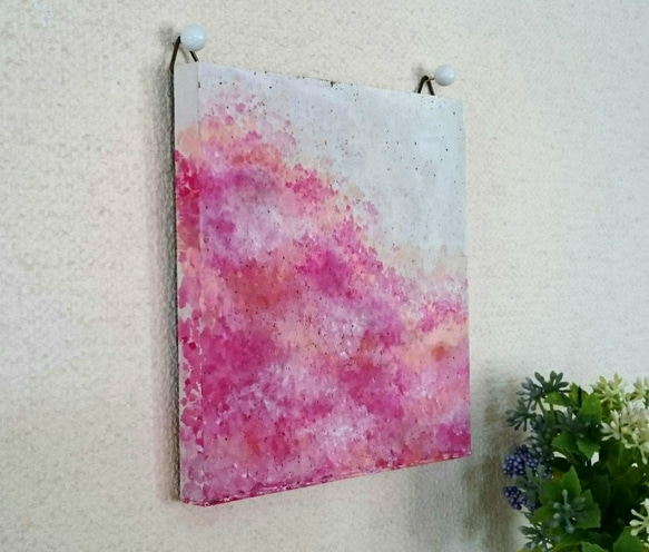 「桜色の風景」コルクボード＊原画＊インテリア(壁飾り) 3枚目の画像
