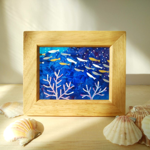 ステンドグラス風＊海の中の魚たち＊プラバンアート 絵画 Kmari 通販