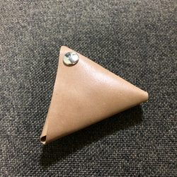 ヌメ革 三角コインケース 姫路レザー 3枚目の画像