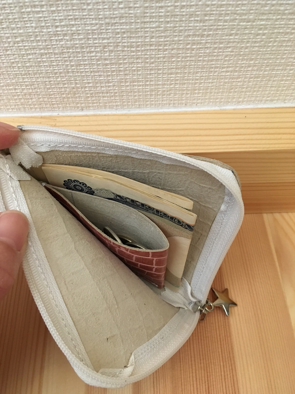 【受注製作】本革   ミニ財布  姫路レザー 5枚目の画像