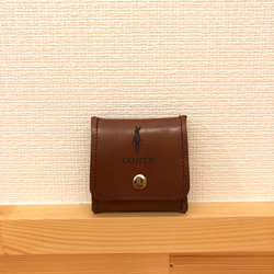 四角コインケース　本革　姫路レザー 1枚目の画像