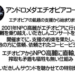 送料無料：大容量100袋入り　ドリップパック　アンドロメダエチオピアコーヒー 　コーヒー豆　飲料　ドリンク 3枚目の画像