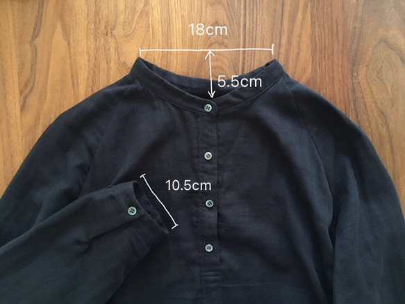 国産ダブルガーゼ100% ラウンドスリット ロングシャツ ※選べる９色 11枚目の画像