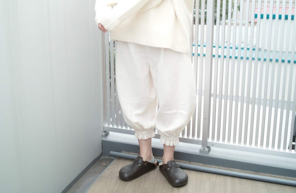 国産ダブルガーゼ 100% パフ バルーンパンツ ※選べる９色 1枚目の画像