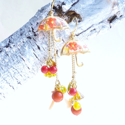 ☂UMBRELLA *梅花* Earrings 3枚目の画像