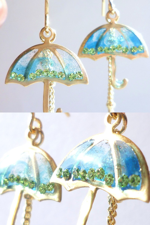 再販☂UMBRELLA Earrings *Bijou Stone* 3枚目の画像