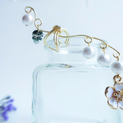 桜イヤーカフ❀白磁色【Cherry Blossom Ear Cuff】桜  さくら ＳＡＫＵＲＡ サクラ Cherry 3枚目の画像