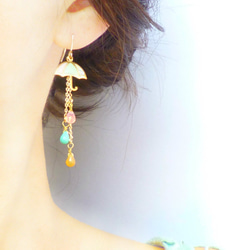 再）☂UMBRELLA Earrings*Marshmallow* 5枚目の画像